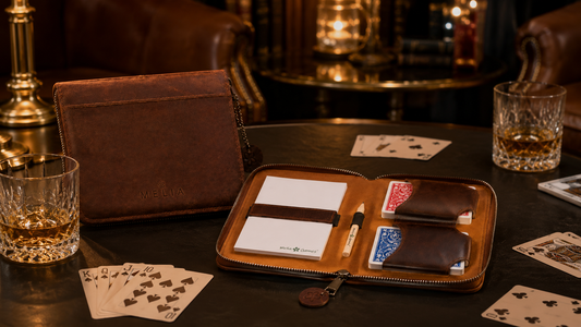 MELIA luxury leather Playing Cards Deluxe set handcrafted in Europe