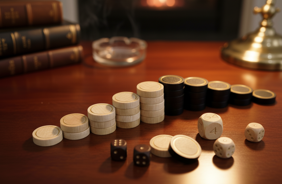 Dames – Jeu en bois 23 mm, avec accents dorés