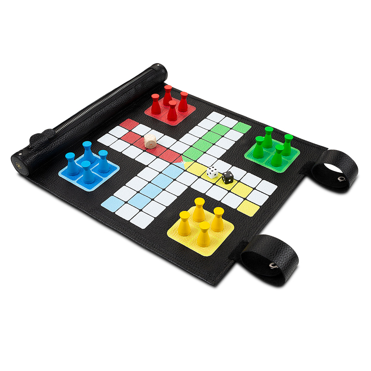 Jeu de Ludo - Tapis en cuir enroulable