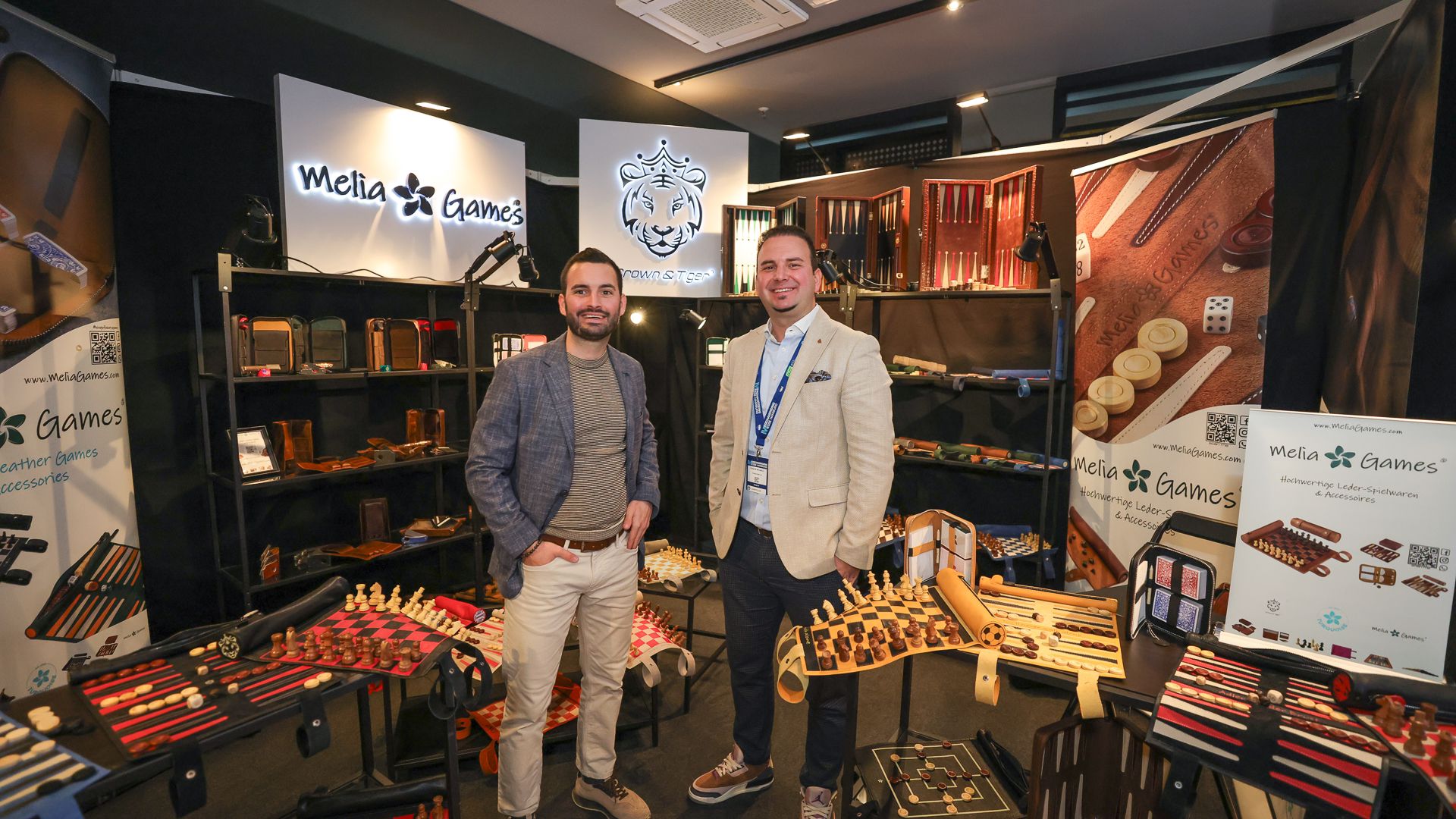 MELIA booth exhibition event with founders