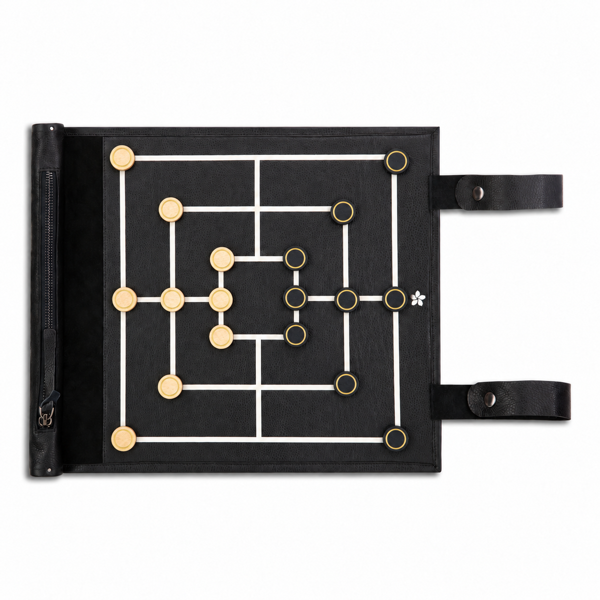 Jeu de marelle en cuir enroulable