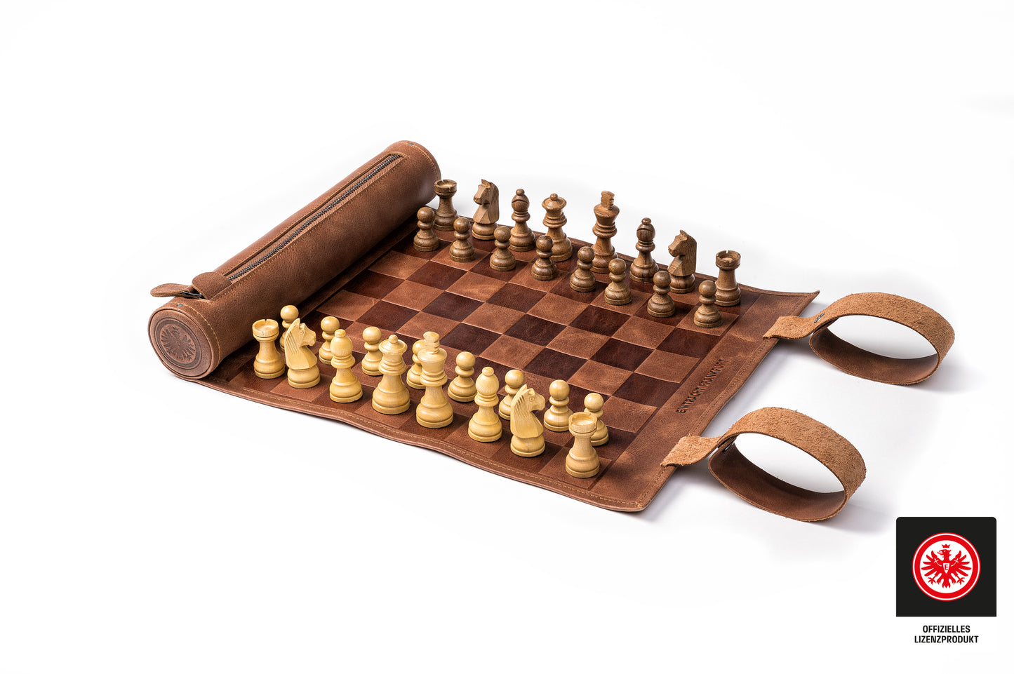 Luxury magnetic chess set handcrafted in Europe for Eintracht Frankfurt