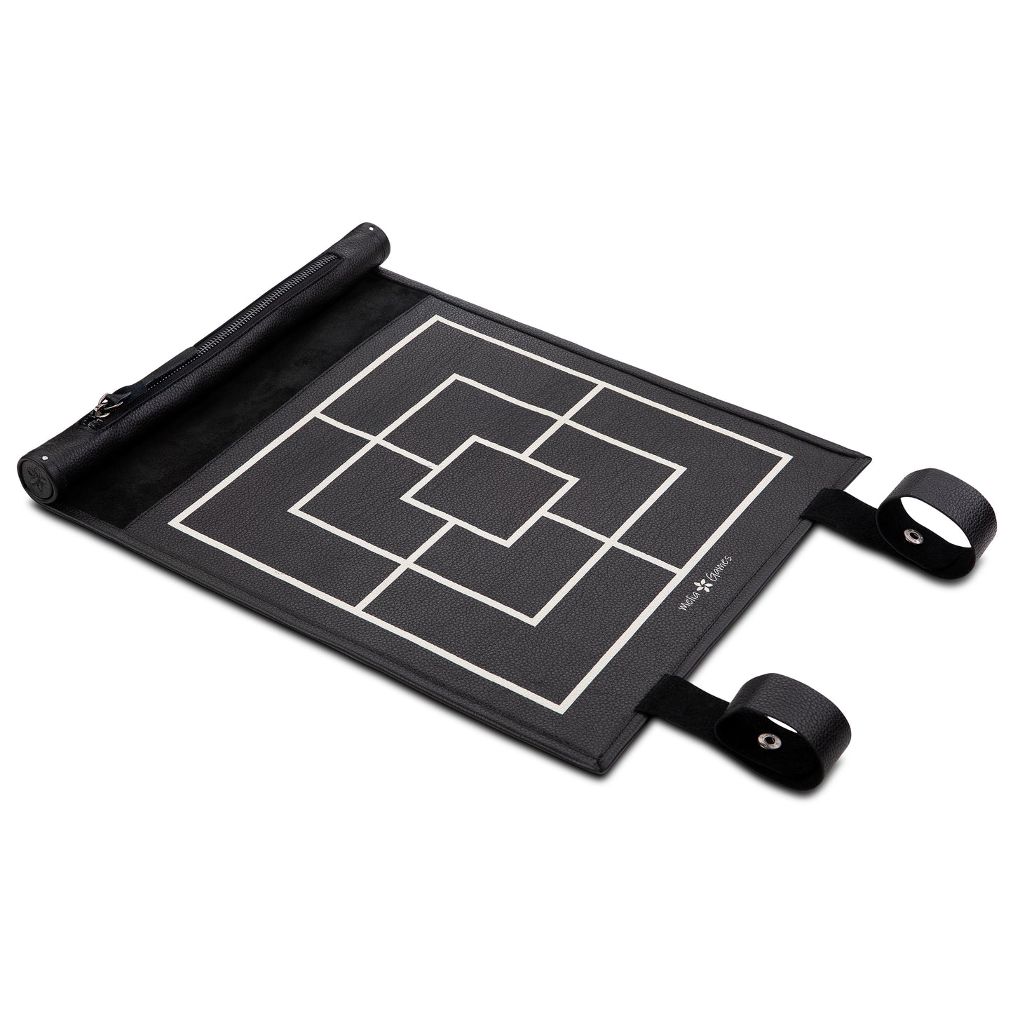 Nine Men's Morris Set - Roll-up Leather Board