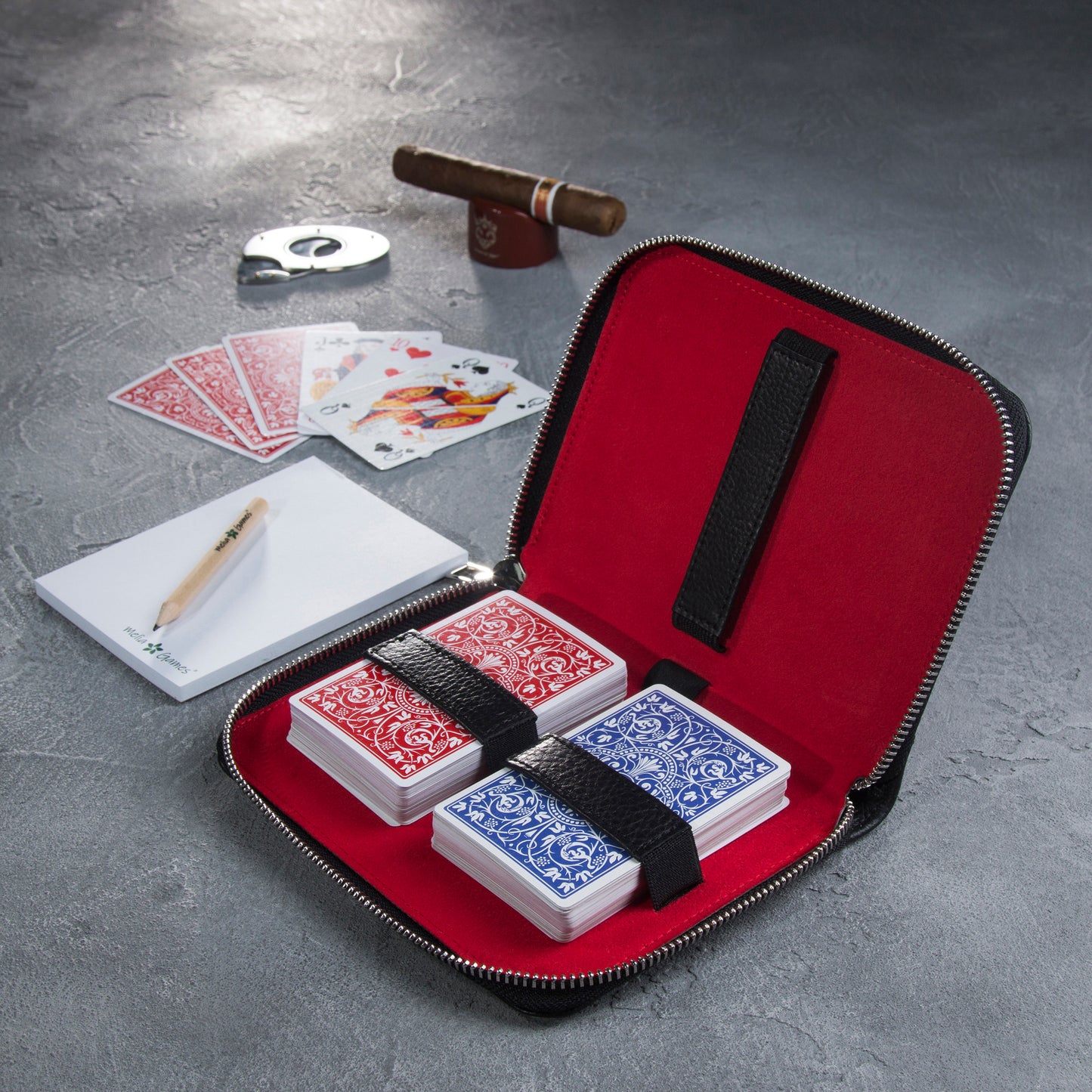 Playing Cards Set Deluxe - Black/Red