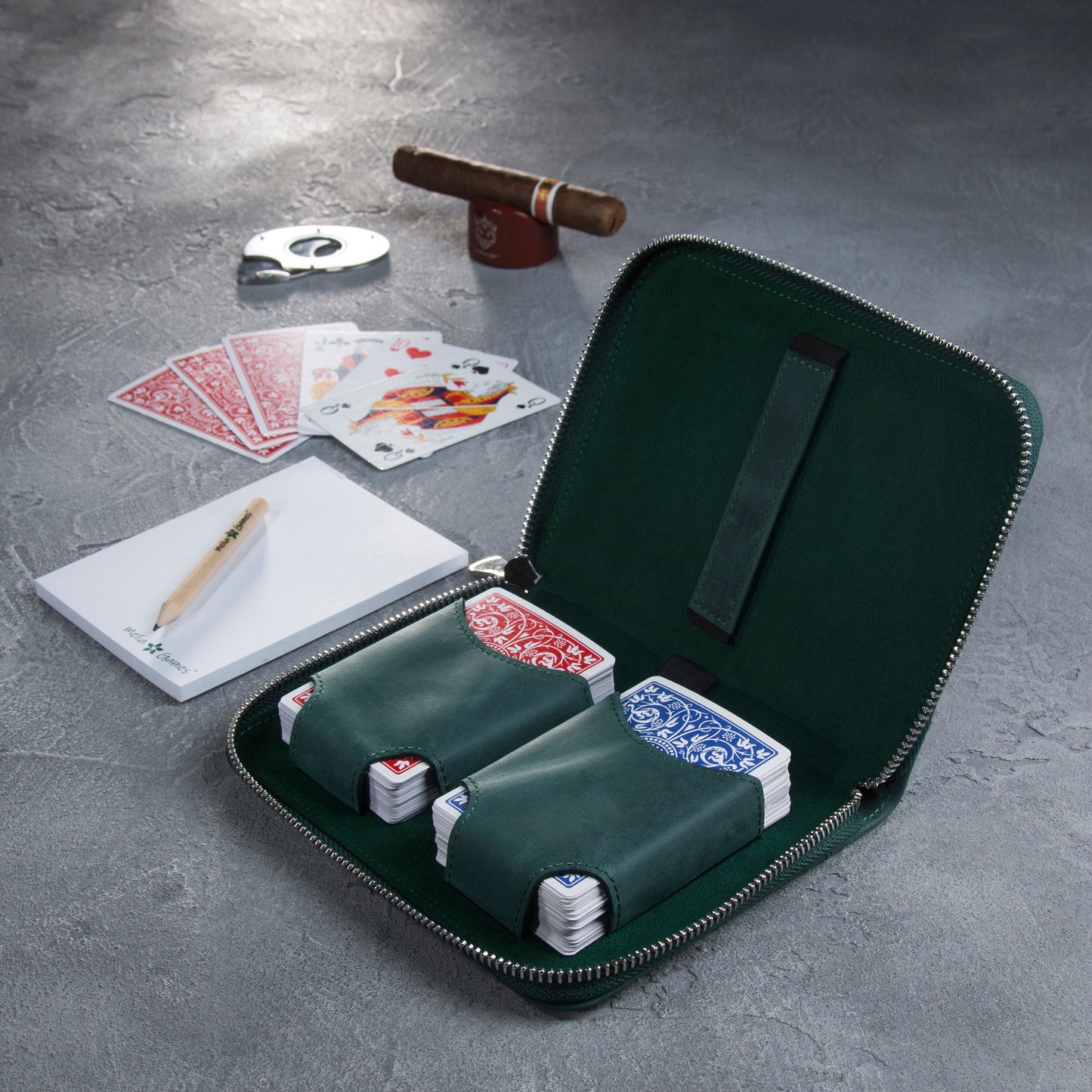 Playing Cards Set Deluxe - Forest Green