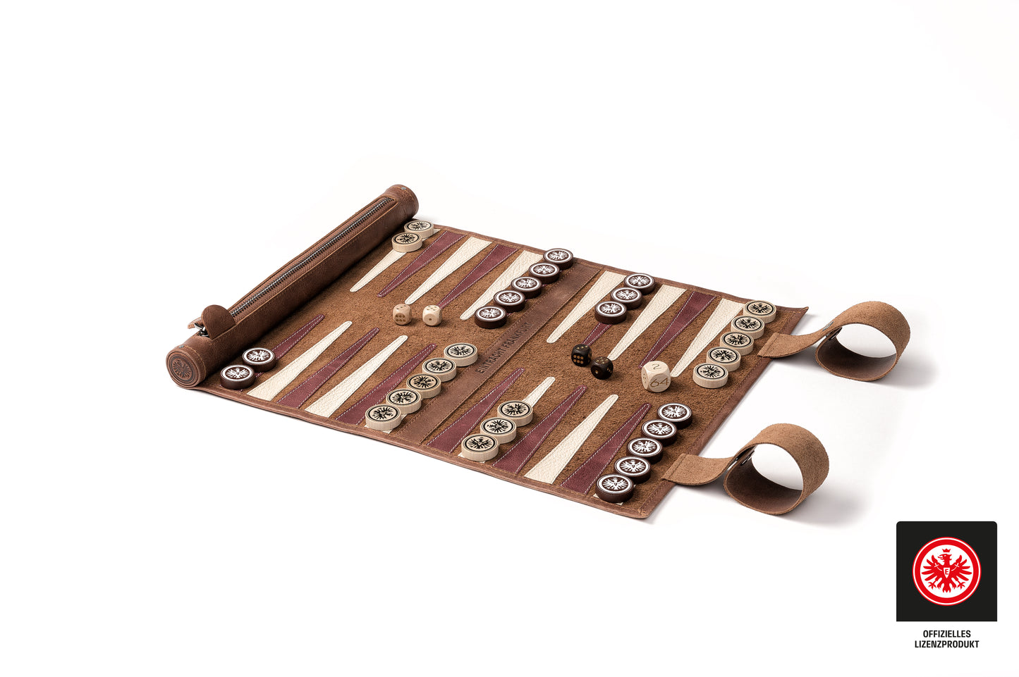 Eintracht Frankfurt x MELIA SGE Classic Brown Edition leather backgammon set