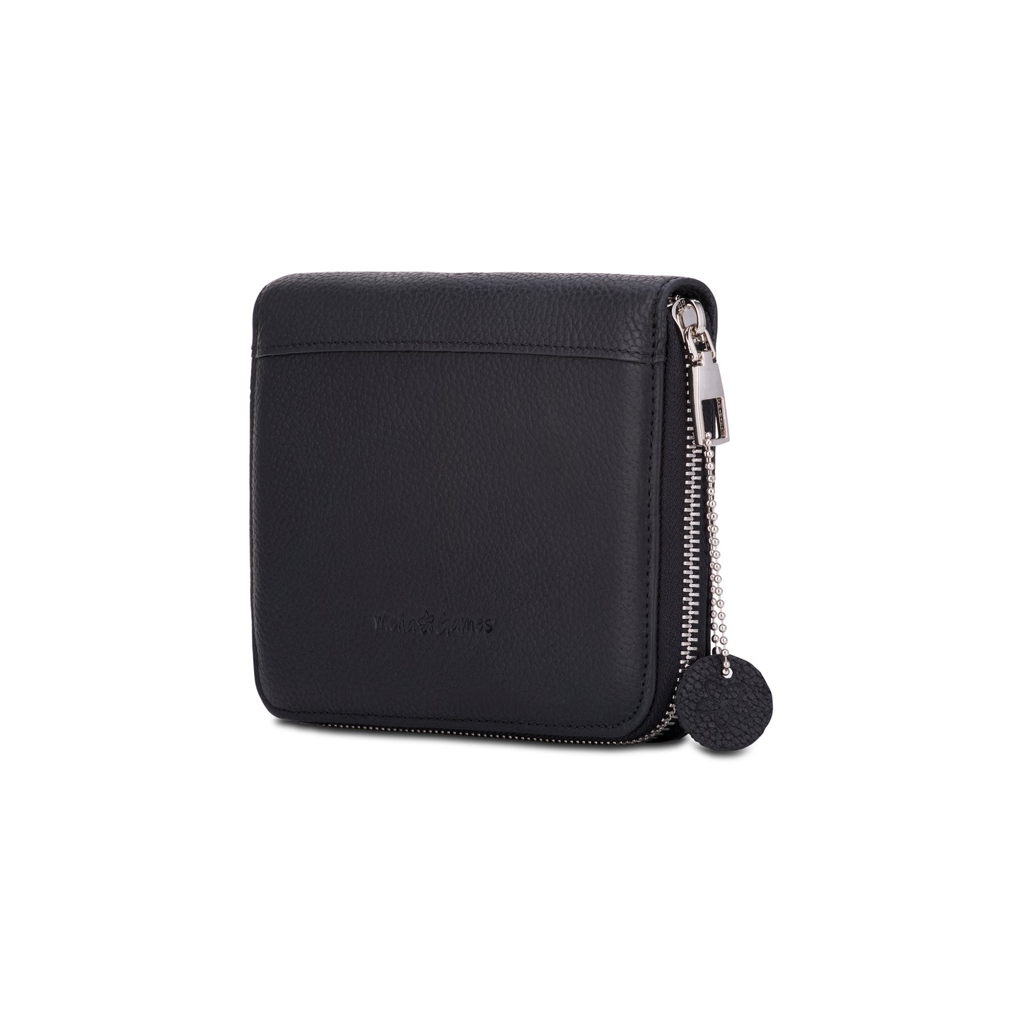 Closed MELIA Playing Cards Deluxe case in black full-grain Floater leather