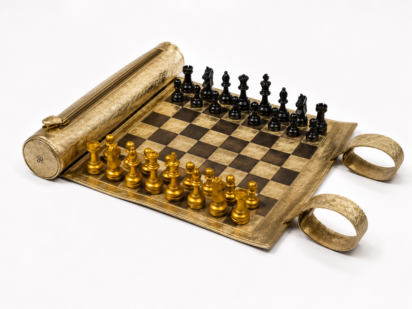 Roll-up magnetic travel chess set Cleopatra