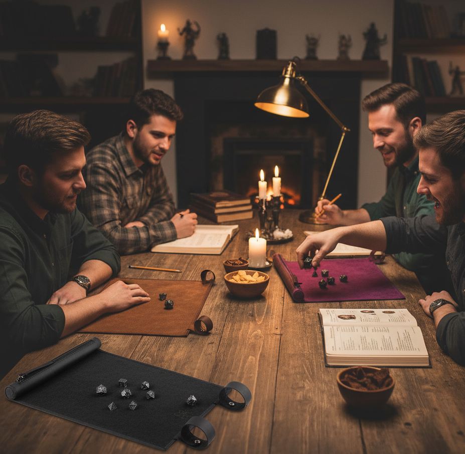 RPG Mat - Roll Up Dice Mat - Pure Black