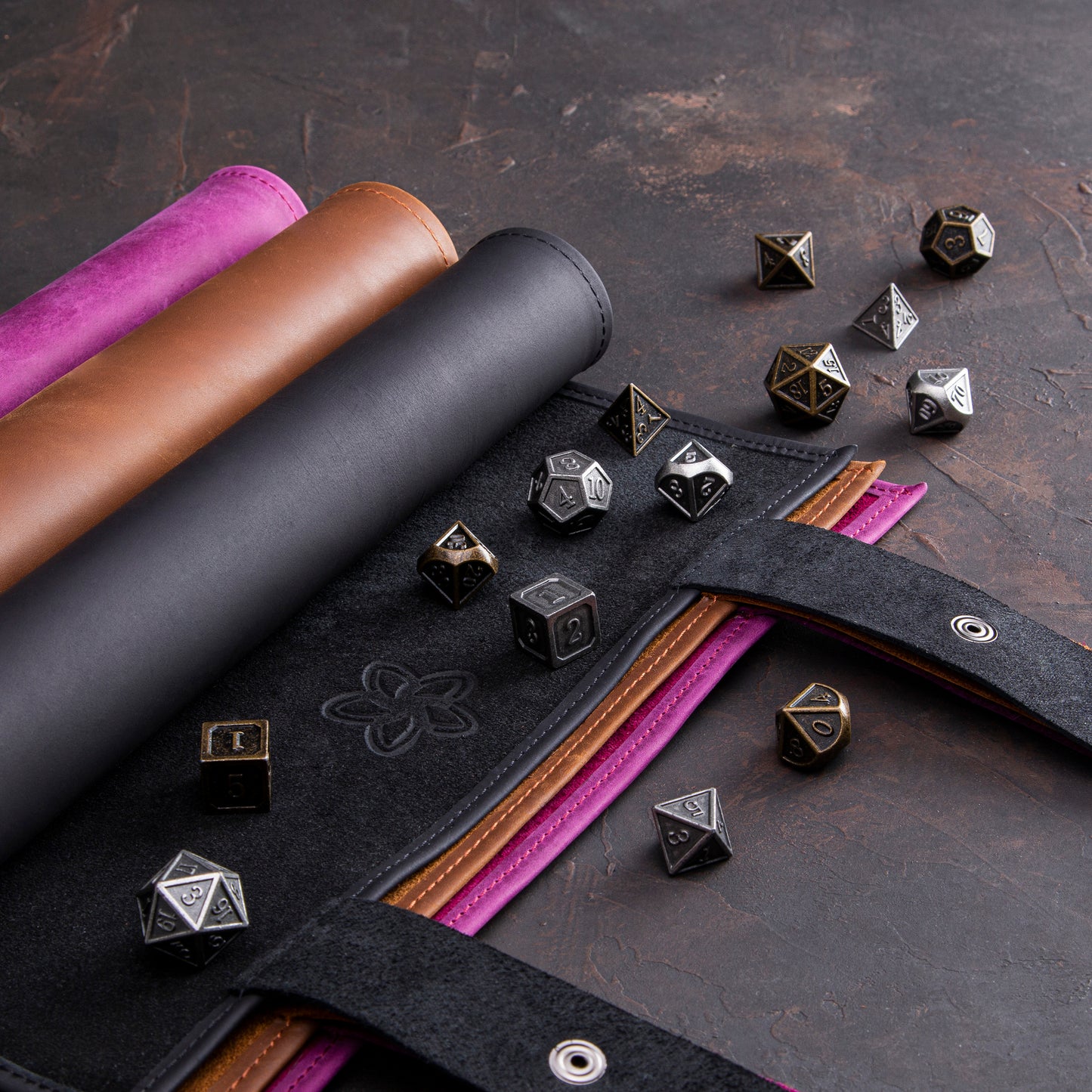 RPG Mat - Roll Up Dice Mat - Classic Brown