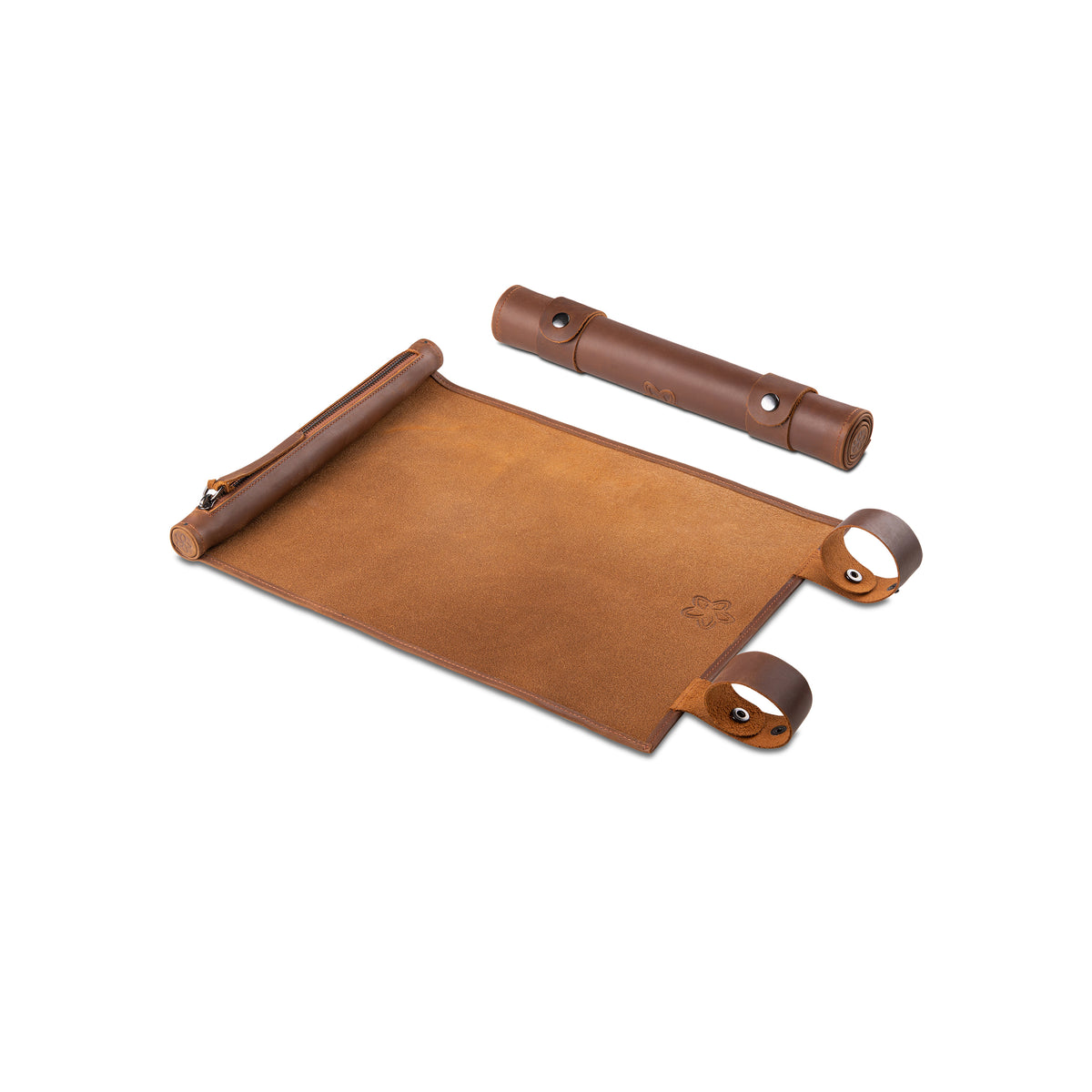 MELIA leather RPG dice mat in Classic Brown
